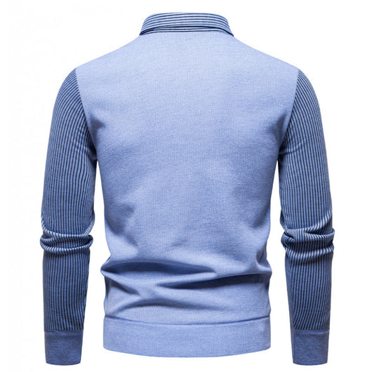 Camisa Térmica Hombre Manga Larga Efecto Doble Tela con Rayas y Forro Polar - Image 5