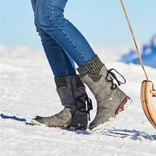 Botas Martin de Tacón Bajo Cuadrado con Punta Redonda - Estilo Europeo Americano - Image 8