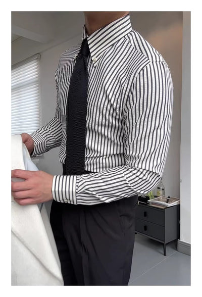 Camisa de Algodón Seersucker Primavera para Hombre - Image 11