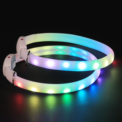 Collar LED Recargable Luminoso para Perros con Destello de Seguridad Nocturna - Image 5