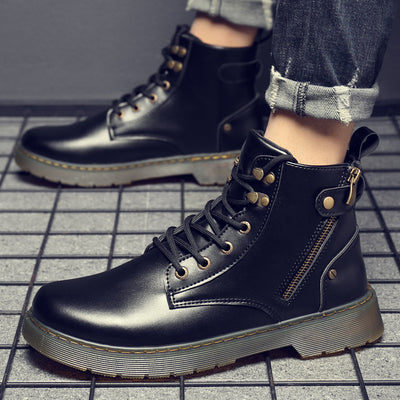 Botas Martin de Caña Alta con Cierre para Hombre - Estilo Urbano Elevado - Image 22