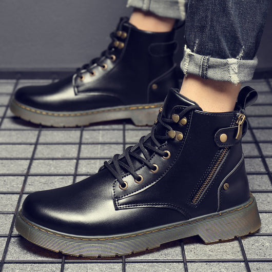 Botas Martin de Caña Alta con Cierre para Hombre - Estilo Urbano Elevado - Image 22