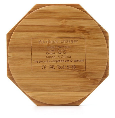 Cargador Inalámbrico 10W Bambú Natural con Diseño Moderno - Image 13