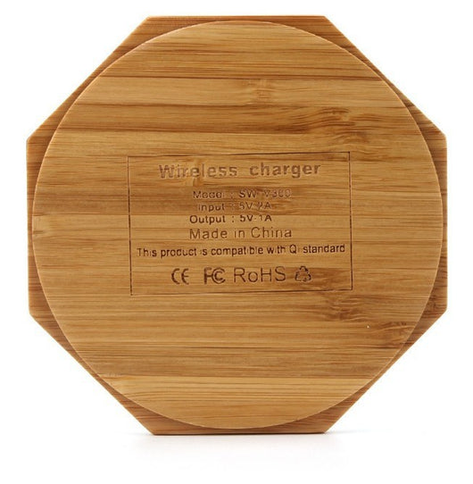 Cargador Inalámbrico 10W Bambú Natural con Diseño Moderno - Image 13