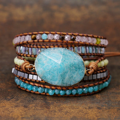 Pulsera de Cuentas Tianhe Piedra Natural Retro - Image 5