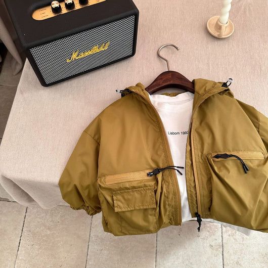 Chaqueta Impermeable Niño Color Sólido con Capucha - Image 13