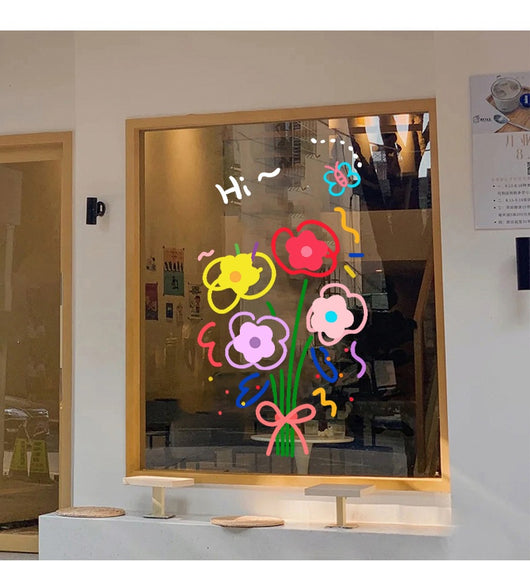 Pegatinas Decorativas de Flores para Ventanas - Adhesivos Estáticos Reutilizables - Image 10
