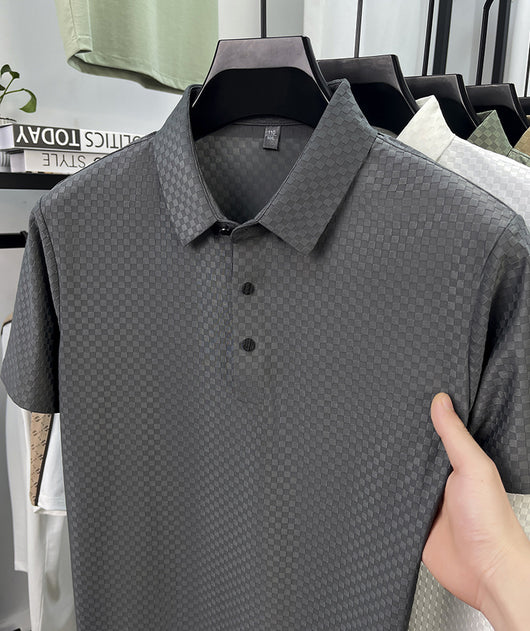Playera Polo Hombre Jacquard Cuadros Transpirable Verano - Image 34
