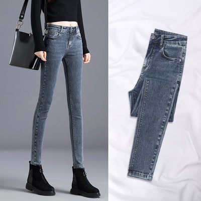Pantalones de Mezclilla Cintura Alta Ajustados para Mujer