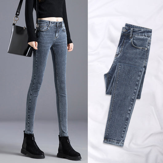 Pantalones de Mezclilla Cintura Alta Ajustados para Mujer