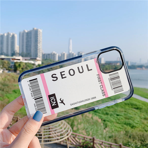 Funda iPhone 11 Silicona Antigolpes Diseño Cartoon Ticket Doble Color