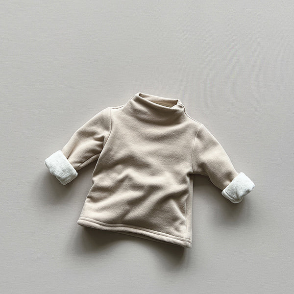 Polera Cuello Alto Acolchada en Terciopelo para Niños - Abrigador Versátil