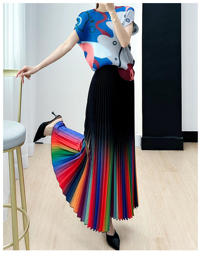 Pantalón Ancho Plisado Degradado Efecto Reductor - Versátil y Moderno - Image 19