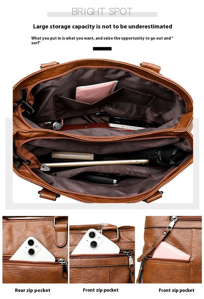 Bolso Mensajero de Cuero Suave - Cartera Ejecutiva para Commuter - Image 9