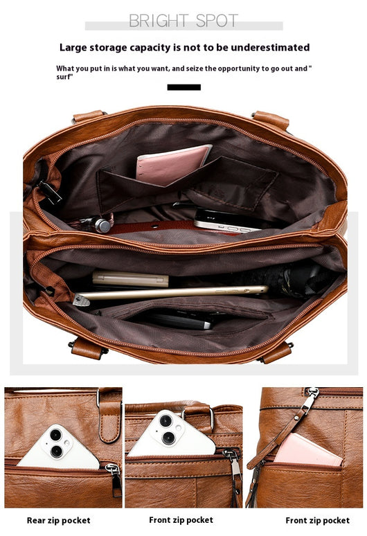 Bolso Mensajero de Cuero Suave - Cartera Ejecutiva para Commuter - Image 9