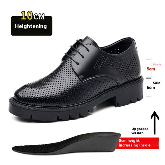 Zapatos de Cuero Cowhide Transpirables con Aumento de Altura para Hombre - Image 14