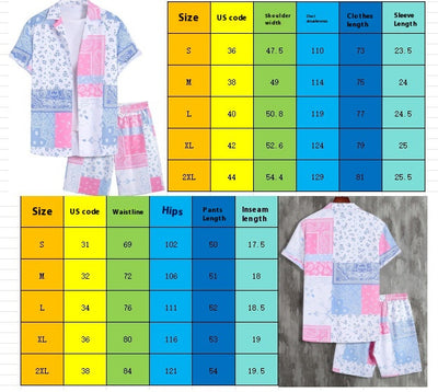 Conjunto Hombre Impresión 3D - Camisa y Shorts Holgados - Image 22