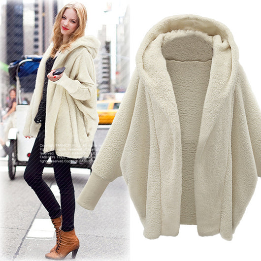 Abrigo Suelto con Capucha de Felpa para Mujer - Estilo Europeo y Americano - Image 10