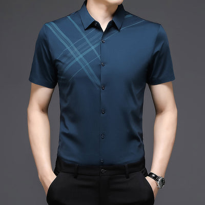 Camisa de Seda Woodpecker Manga Corta para Hombre Adulto - Image 10