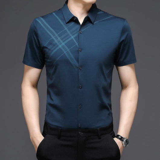 Camisa de Seda Woodpecker Manga Corta para Hombre Adulto - Image 10