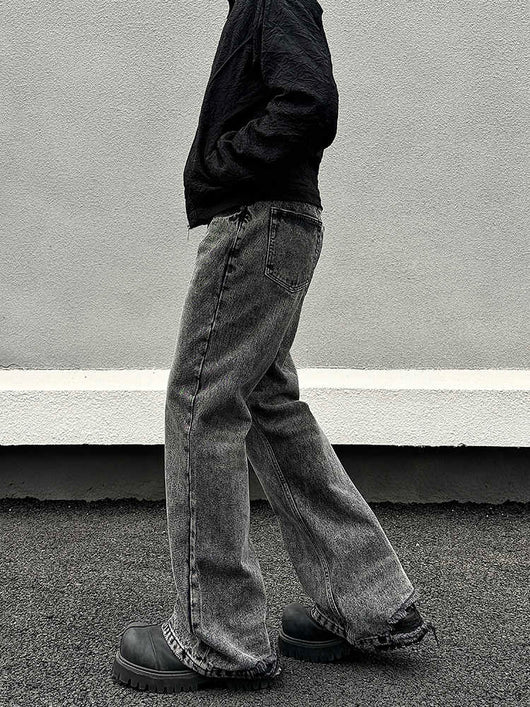 Pantalones Vaqueros Skinny Gris Desgastado para Hombre - Image 3