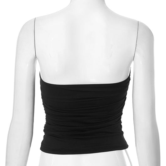 Blusa Escotada sin Espalda con Pliegues y Detalles en Ágata - Image 26