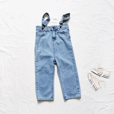 Jeans Anchos de Cintura Alta Estilo Coreano con Tiras - Image 23