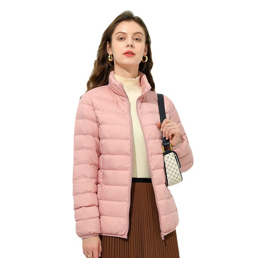 Chaqueta Acolchada Coreana de Cuello Alto para Mujer - Otoño e Invierno - Image 7