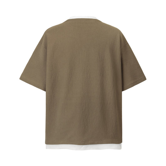 Playera Retro de Contraste a Cuadros para Hombre - Image 3