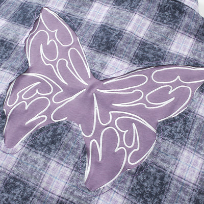 Camisa Cuadriculada Bordada de Manga Larga para Hombre Primavera Otoño - Image 4
