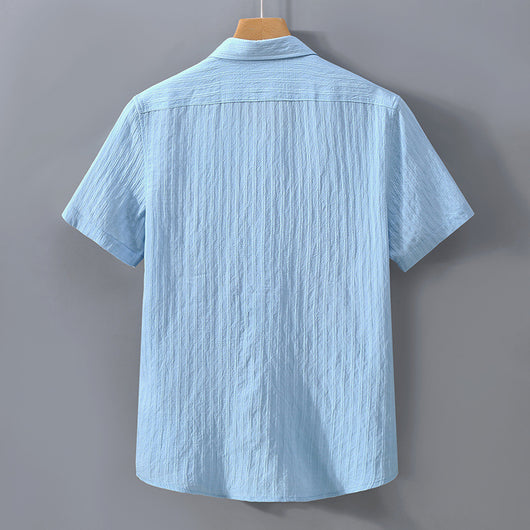 Camisa Protección Solar Hombre Algodón Transpirable Suelta - Image 4