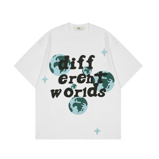 Camiseta Estampada Earth Letter para Hombre