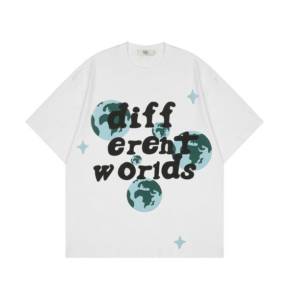 Camiseta Estampada Earth Letter para Hombre