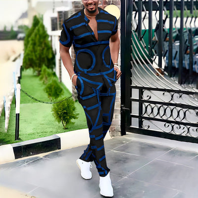 Pantalón Casual con Estampado para Hombre - Traje Versátil - Image 10