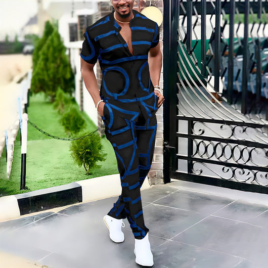 Pantalón Casual con Estampado para Hombre - Traje Versátil - Image 10