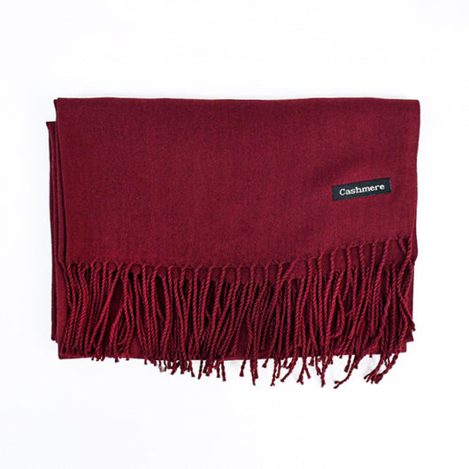 Bufanda Ligera de Color Liso con Flecos Elegantes - Image 13