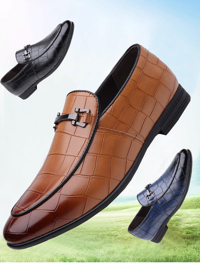 Zapatos de Cuero Ligeros Talla Grande Estilo Cuadros Lujo Premium - Image 25