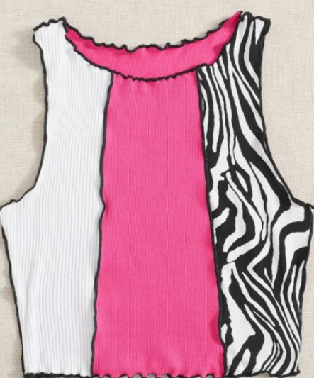 Chaleco Tejido Colorblock con Rayas Laterales para Mujer - Image 4
