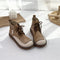 Botas Martin Retro de Encaje para Mujer - Suela Gruesa Otoño Invierno