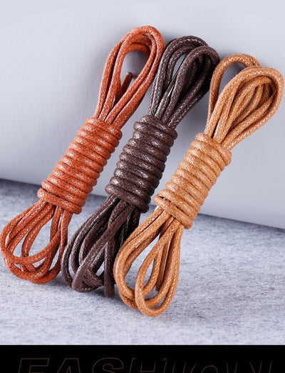 Cordones de Bota de Cuerda Encerada Redonda para Zapatos de Cuero - Un Par - Image 15
