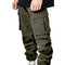 Pantalón Cargo Holgado con Cordón y Múltiples Bolsillos para Hombre