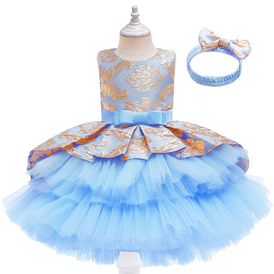 Vestido Infantil Elegante sin Mangas con Tul Esponjoso - Image 8