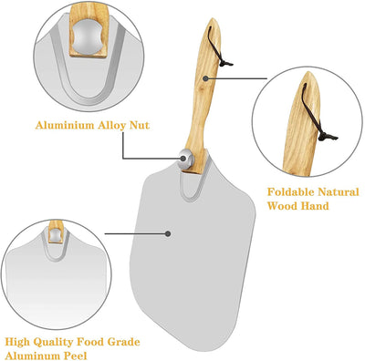 Pala de Aluminio para Pizza con Mango Plegable Removible - Image 10