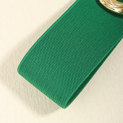Cinturón Ancho Geométrico para Mujer con Hebilla Circular - Ideal para Trajes y Vestidos - Image 35