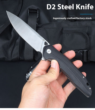 Cuchillo Plegable Táctico D2 Portátil para Autodefensa - Image 16
