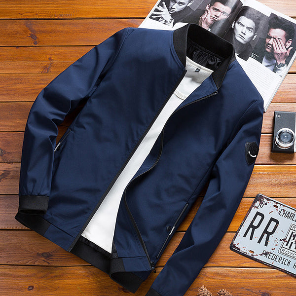 Chaqueta Slim Fit Coreana para Hombre - Abrigo Versátil Primavera Otoño