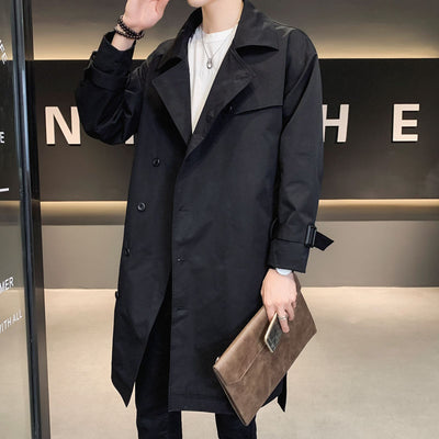 Gabardina Clásica para Hombre Primavera Otoño Elegancia Sofisticada - Image 9