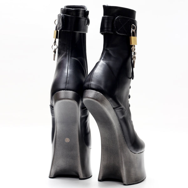 Botas Tobilleras de Tacón Ultra Alto 18cm Efecto Pezuña