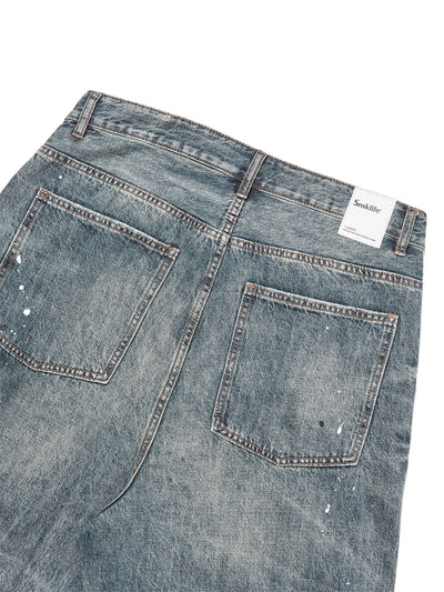 Jeans Anchos de Largo Completo Splash Ink para Hombre - Image 24