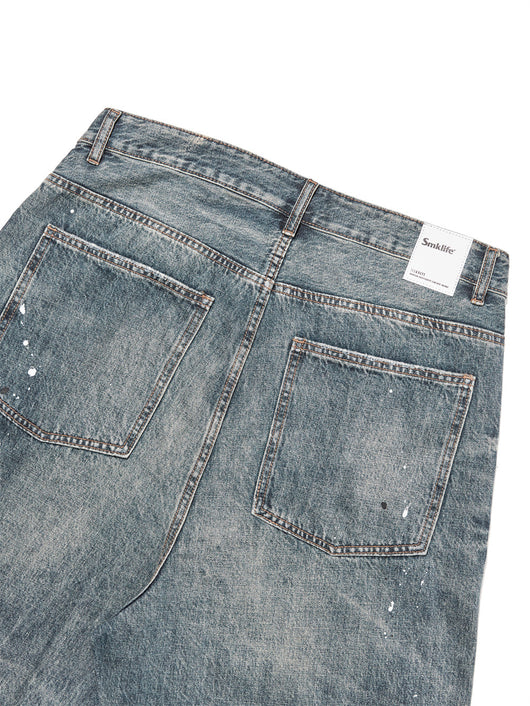 Jeans Anchos de Largo Completo Splash Ink para Hombre - Image 24
